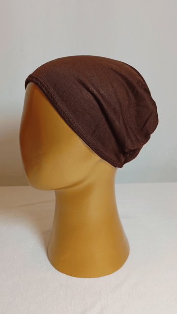Plain Elastic Cap - Choco Brown